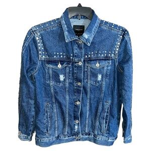 Zara Trafaluc Denimwear Jean Jacket Women’s Size 8 Blue